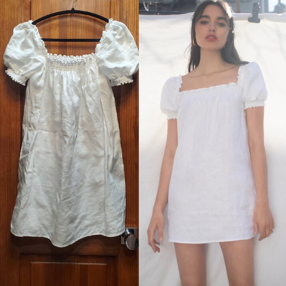 Reformation Carsen Linen Dress, Size XL